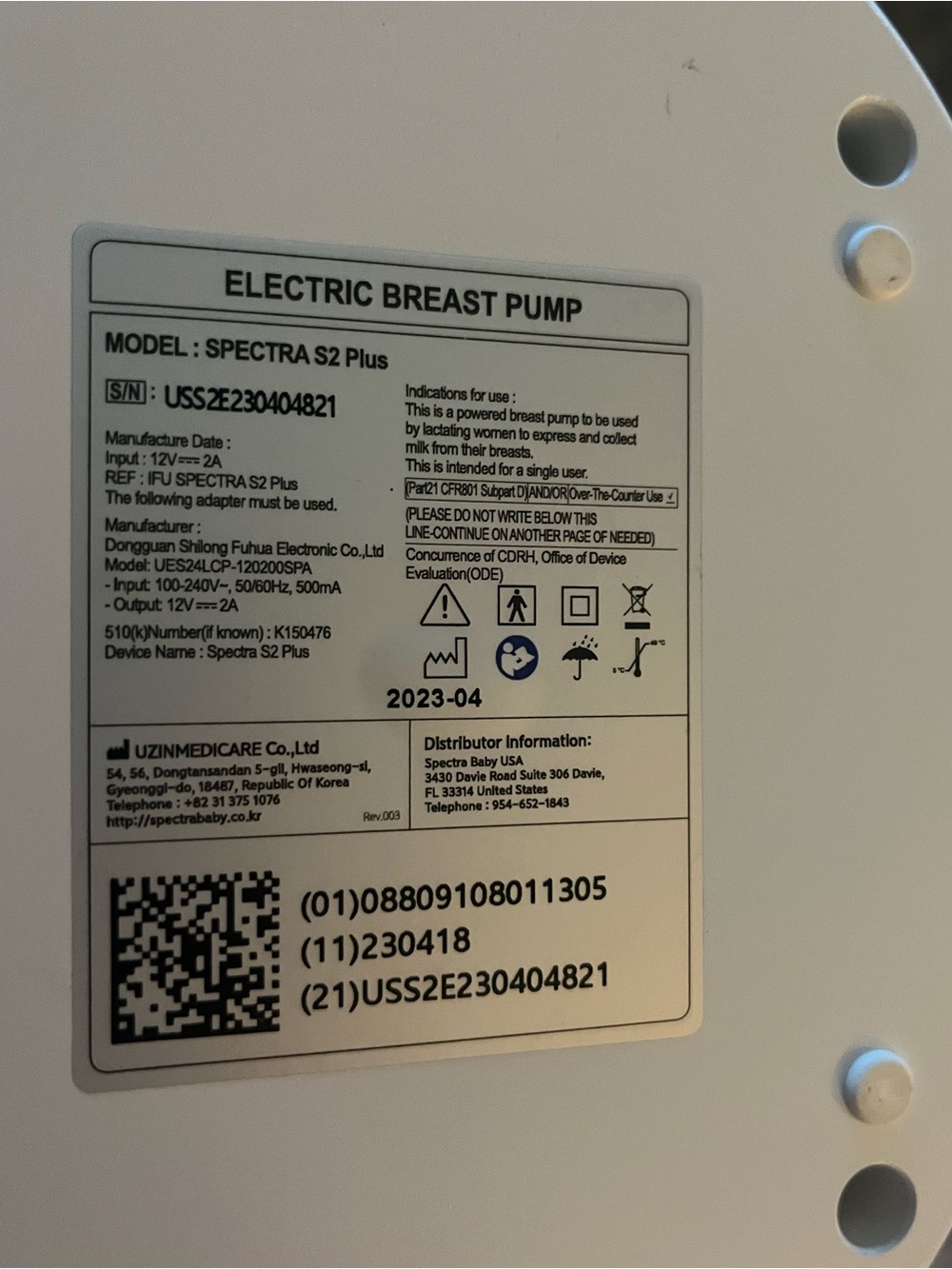 Spectra S2 Plus pump - Picture 7 of 7